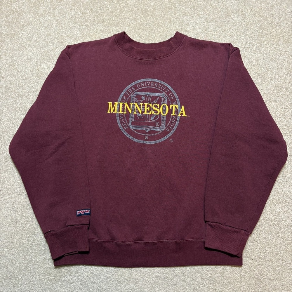 Vtg‎ Minnesota Golden Gophers Sweatshirt Mens Large Maroon NCAA JanSport USA 90s